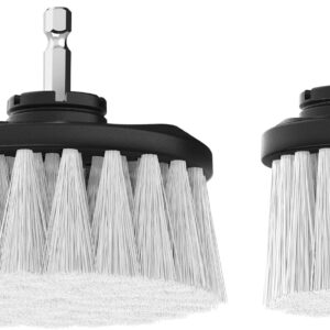 Dirt Devil Soft Bristle Cleaning Brush Set, 2 Piece, 2" and 3.5" Brushes Included, For Use on Glass, Hardwood, Ceramic and More, Gentle Cleaning, Scrubber Brush Drill Attachment for Cleaning