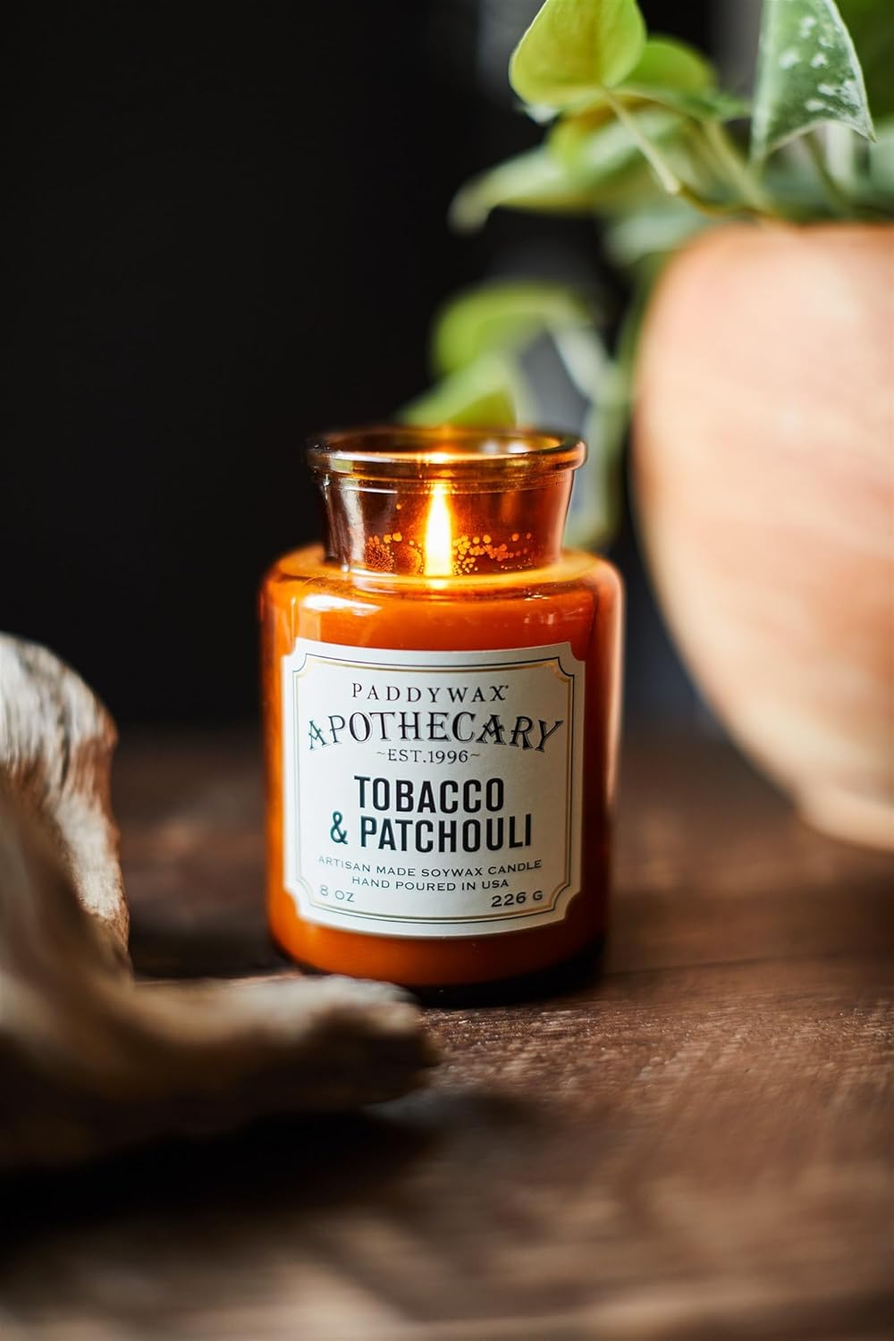 Paddywax Scented Candles Artisan Apothecary Candle, 8-Ounce, Tobacco & Patchouli - Image 3