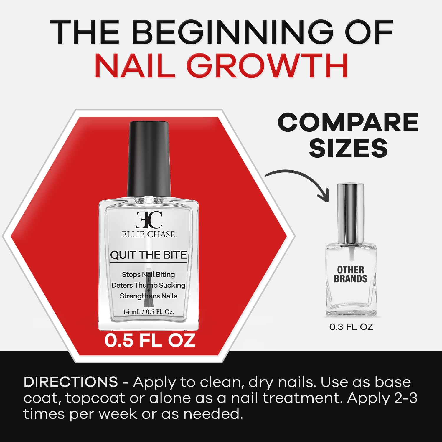 Stop Nail Biting Deterrent Treatment Polish Extra Bitter Taste 0.5 Oz | Stop Putting Fingers In Your Mouth | Safe For Adults & Kids | Helps Nail Growth Made in USA | DBP Free, TPHP Free - Image 8
