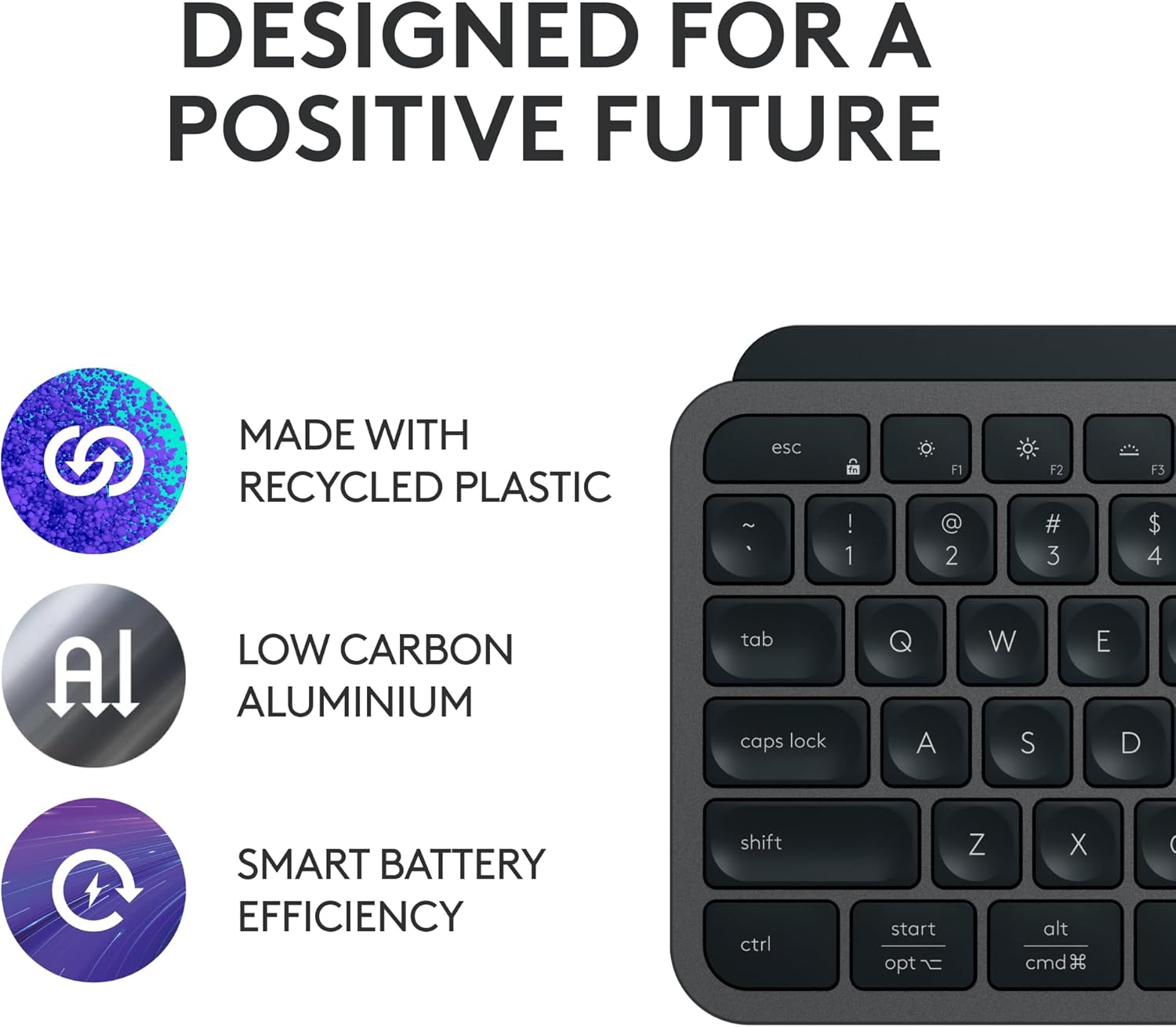 Logitech MX Keys S Wireless Keyboard, Low Profile, Fluid Precise Quiet Typing, Programmable Keys, Backlighting, Bluetooth, USB C Rechargeable, for Windows PC, Linux, Chrome, Mac - Graphite - Image 5