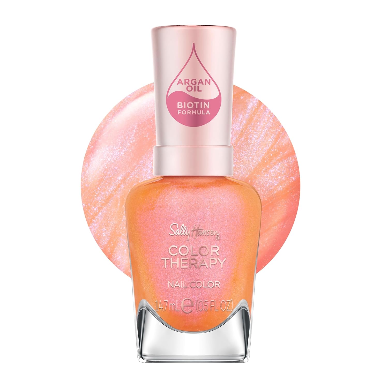 Sally Hansen Color Therapy™, Tangerine Dream, Argan Oil, Long Lasting, Healthy Nails, Orange Nail Polish - Image 5
