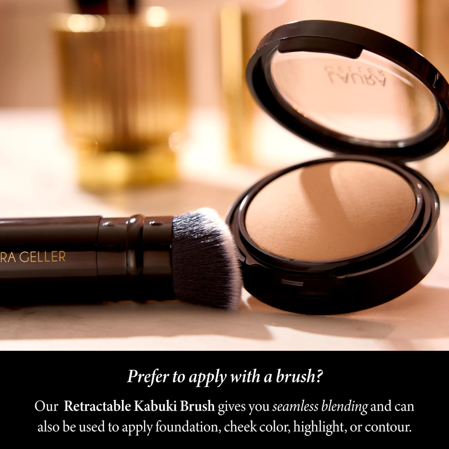 LAURA GELLER NEW YORK Baked Double Take Powder Foundation - Medium - Buildable Medium to Full Coverage - Matte Finish - Image 3