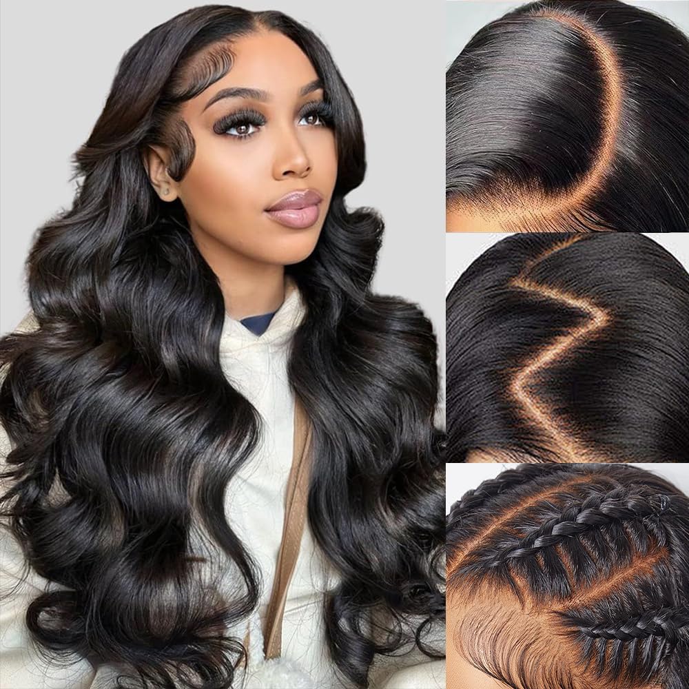 13x6 Lace Front Wigs Human Hair 200% Density 28 Inch Body Wave Lace Front Wigs Human Hair Pre Plucked Real Human Hair Wig with Baby Hair Glueless Wigs Human Hair Lace Front Wigs - Image 2