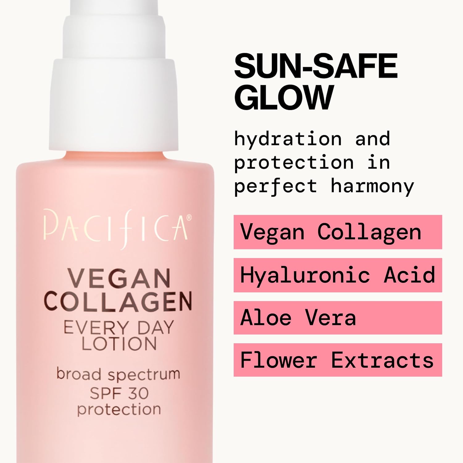 Pacifica Beauty Vegan Collagen SPF 30 Broad Spectrum Sunscreen Every Day Face Lotion, UVA/UVB Protection for All Skin Types, Lightweight, Moisturizing & Hydrating, Cruelty Free, White, 1.7 Fl Oz - Image 5