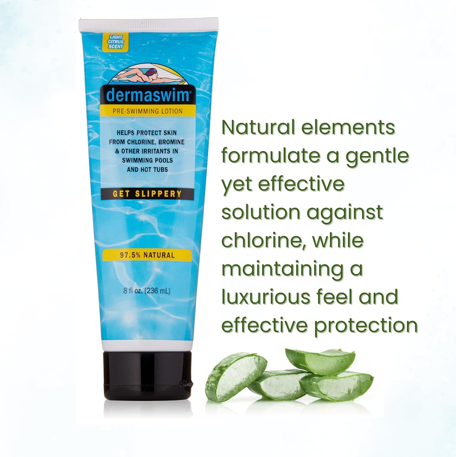 Pre-Swim Lotion for Chlorine Protection – 8 fl oz | 97.5% Natural & Paraben-Free | Vitamin-Enriched with Aloe & Green Tea | Shields & Moisturizes Skin Before Swimming in Pools or Hot Tubs - Image 3
