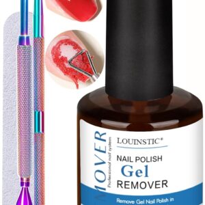 Gel Nail Polish Remover-1PC Professional Gel Remover Kit contains 2 Manicure Tools and 1 Nail File, No Need to Soak or Wrap, Easy & Quick to Remove Nail Polish at Home, Easy to Use
