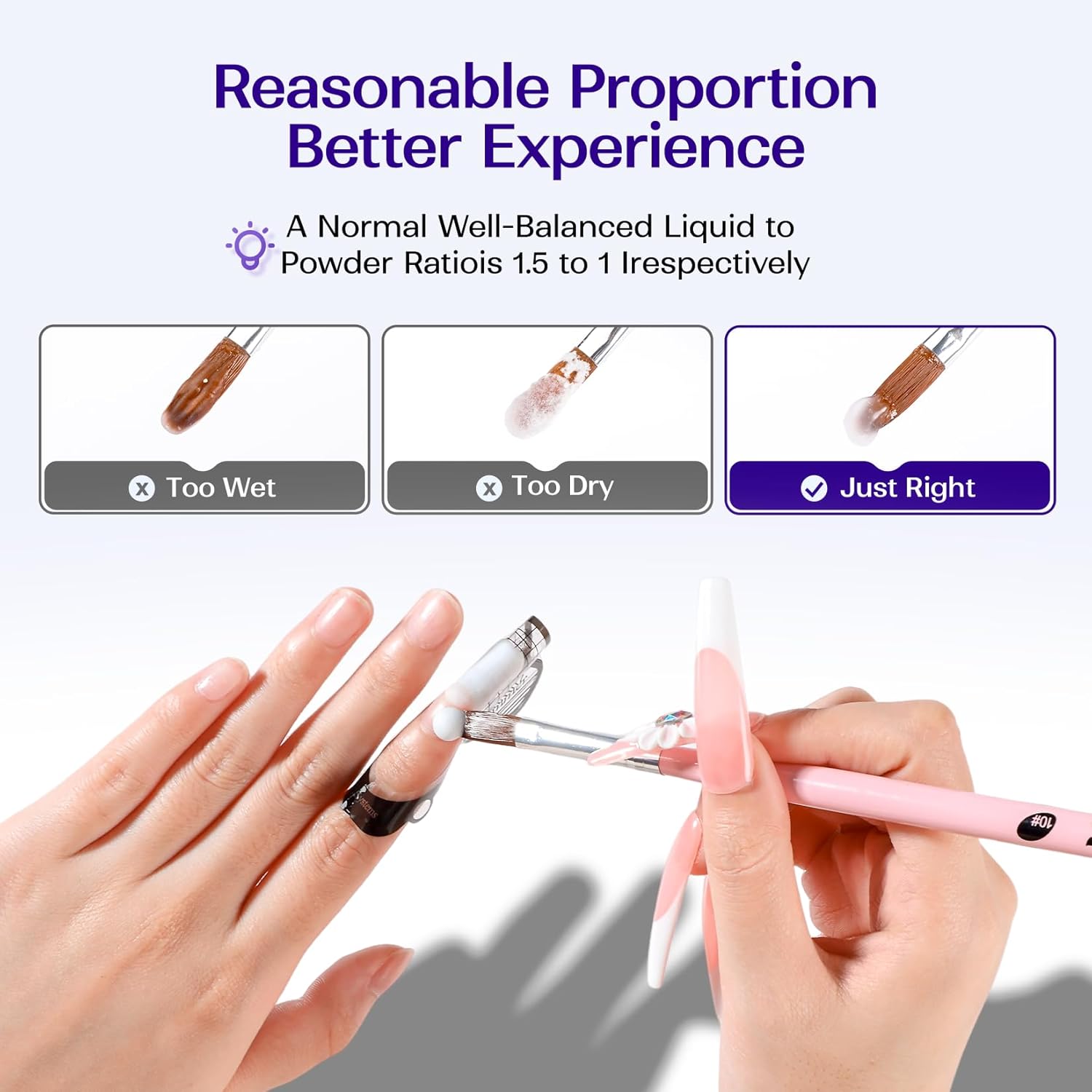 Professional Acrylic Nail Liquid for Nail: 4fl.oz Acrylic Liquid with Nail Brush for Beginners at Home DIY Nail Salon Use Non-Yellowing MMA-Free - Image 3