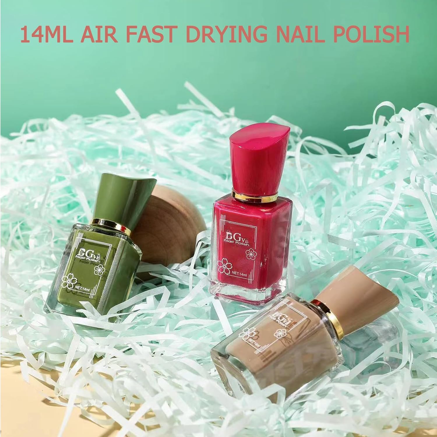 Air Dry Nude Pink Gel Nail Polish for Women and Girls - Pastel, Sheer, Jelly Regular Polish - 14ML - Image 6