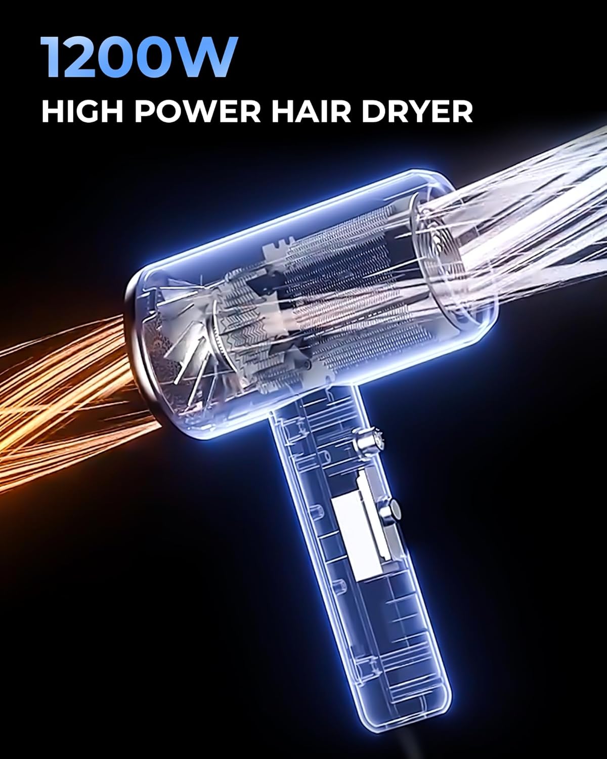 Diffuser Hair Dryer Blind Box, Professional Blow Dryer, Fast Drying Hair Dryer for Women,Home,Salon,Travel,Men - Image 2