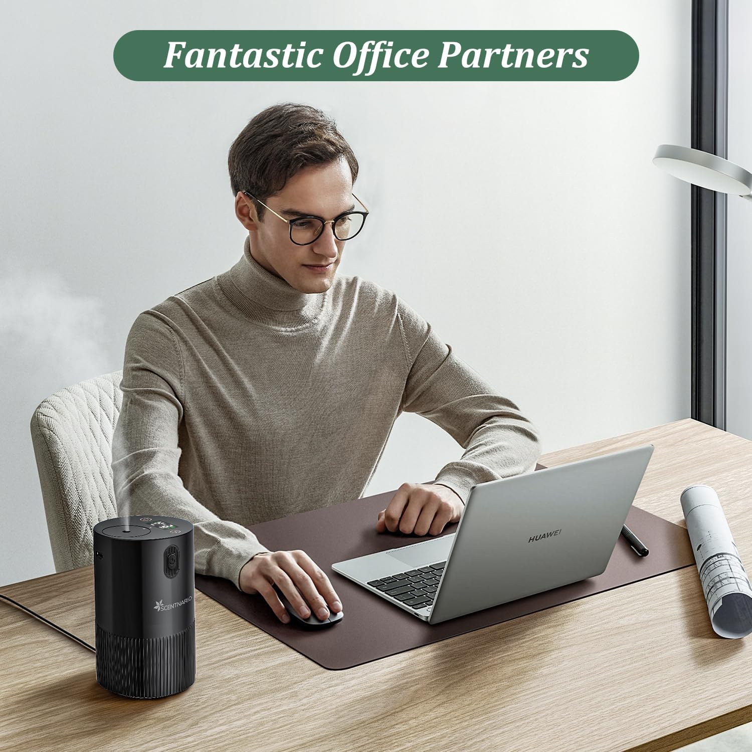 Waterless Diffuser for Essential Oil - Aroma Diffuser for Home with Battery Indicator, Portable Smart Scent Air Machine 1/2/3 & Continuous Mist, Timing & Auto-Off Function - Image 7