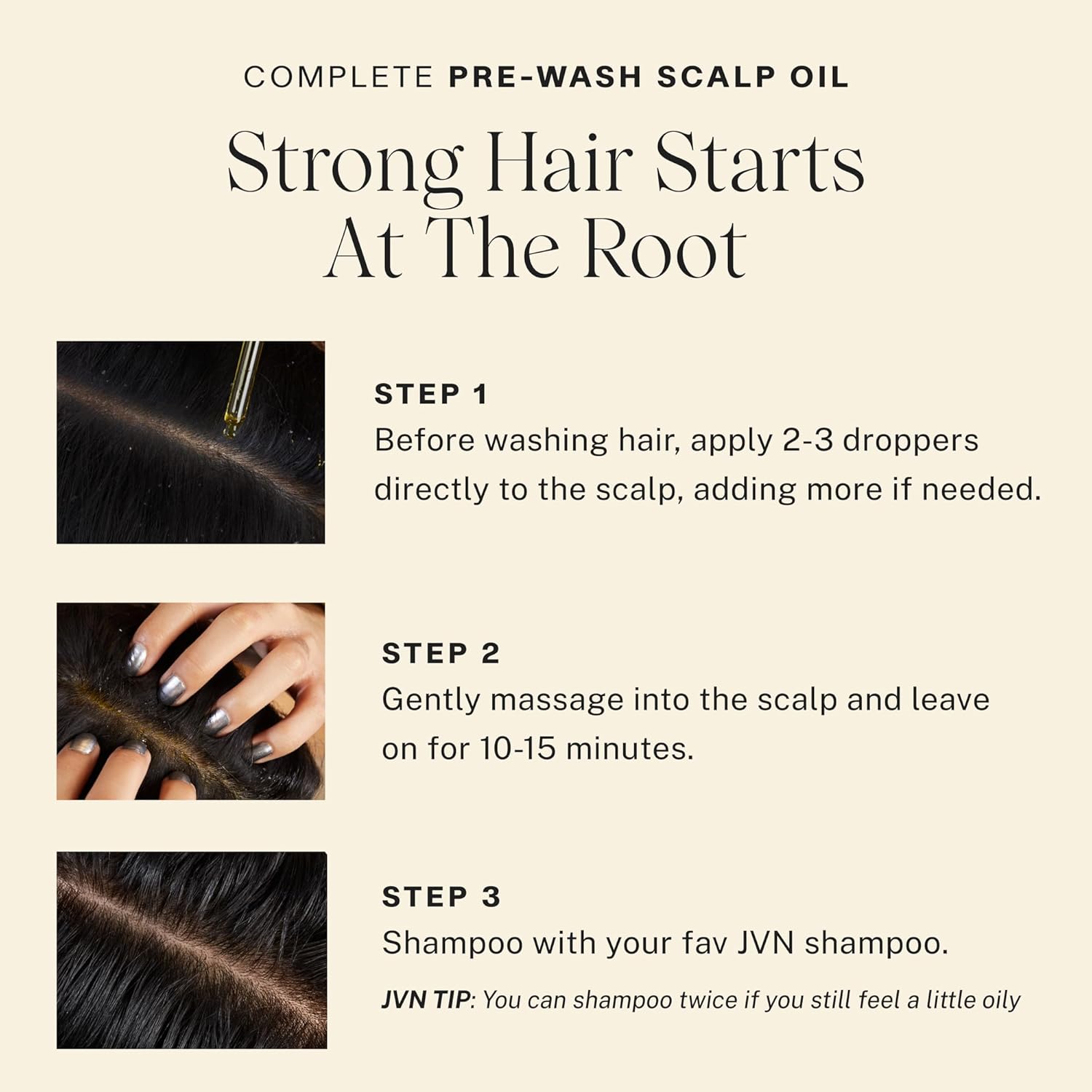 JVN Complete Hair and Scalp Oil With Rosemary, Dry Scalp and Dry Hair Oil for All Hair Types, Silicone-Free, 1.7 Fluid Ounces - Image 4