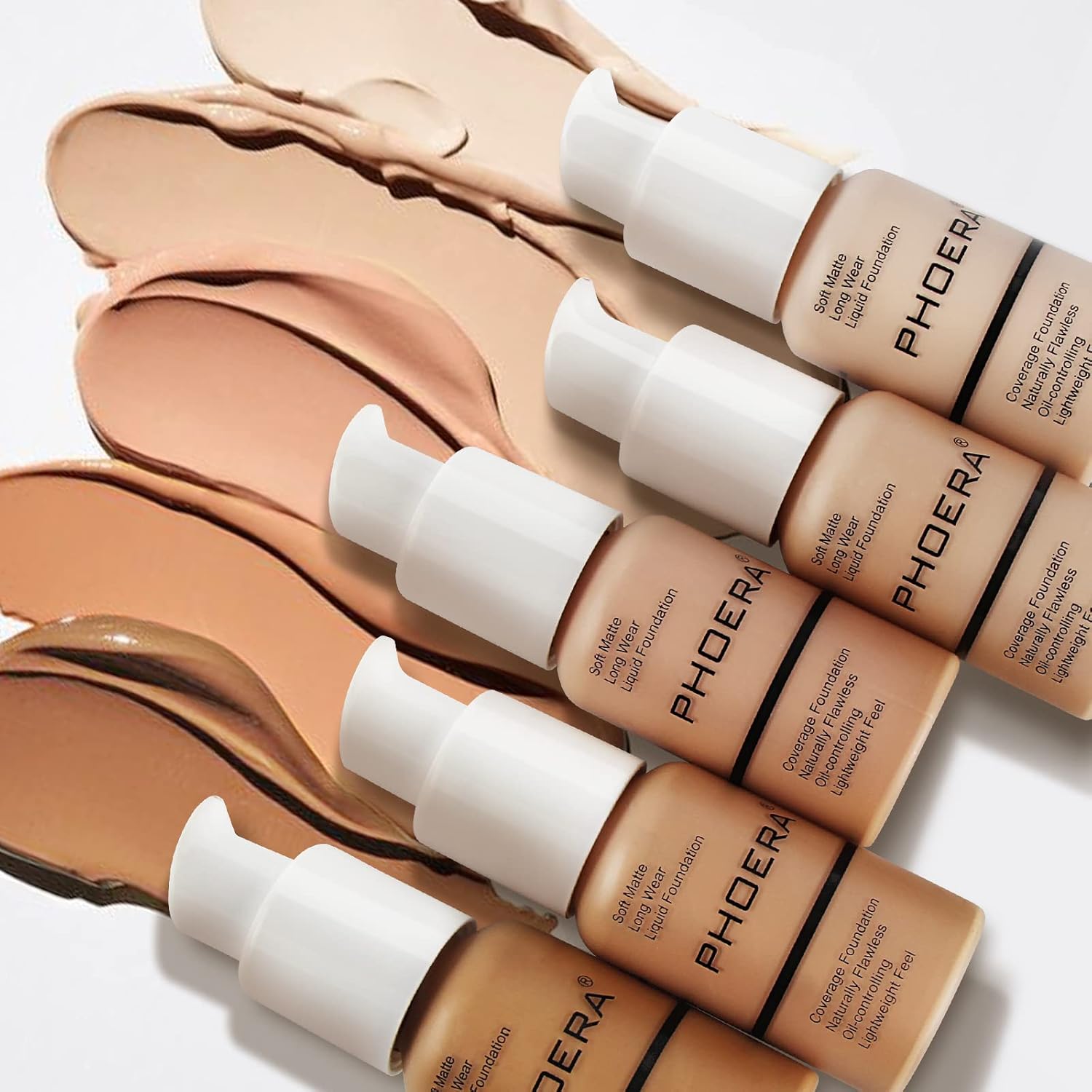 PHOERA Foundation Makeup, Flawless Soft Matte Oil Control Liquid Foundation, Full Coverage Mattle Oil-Control Concealer for Older Women, Great Choice For Gift (#101 Porcelain) - Image 9