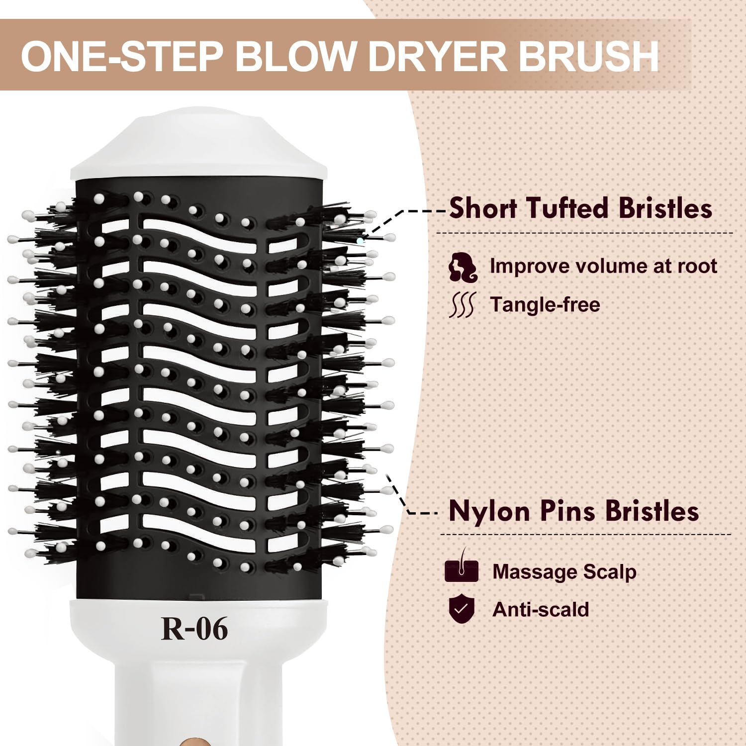 Hair Dryer Brush Blow Dryer Brush in One, 4 in 1 Hair Dryer and Styler Volumizer with Oval Barrel, Professional Salon Hot Air Brush for All Hair Types, Bright White - Image 4