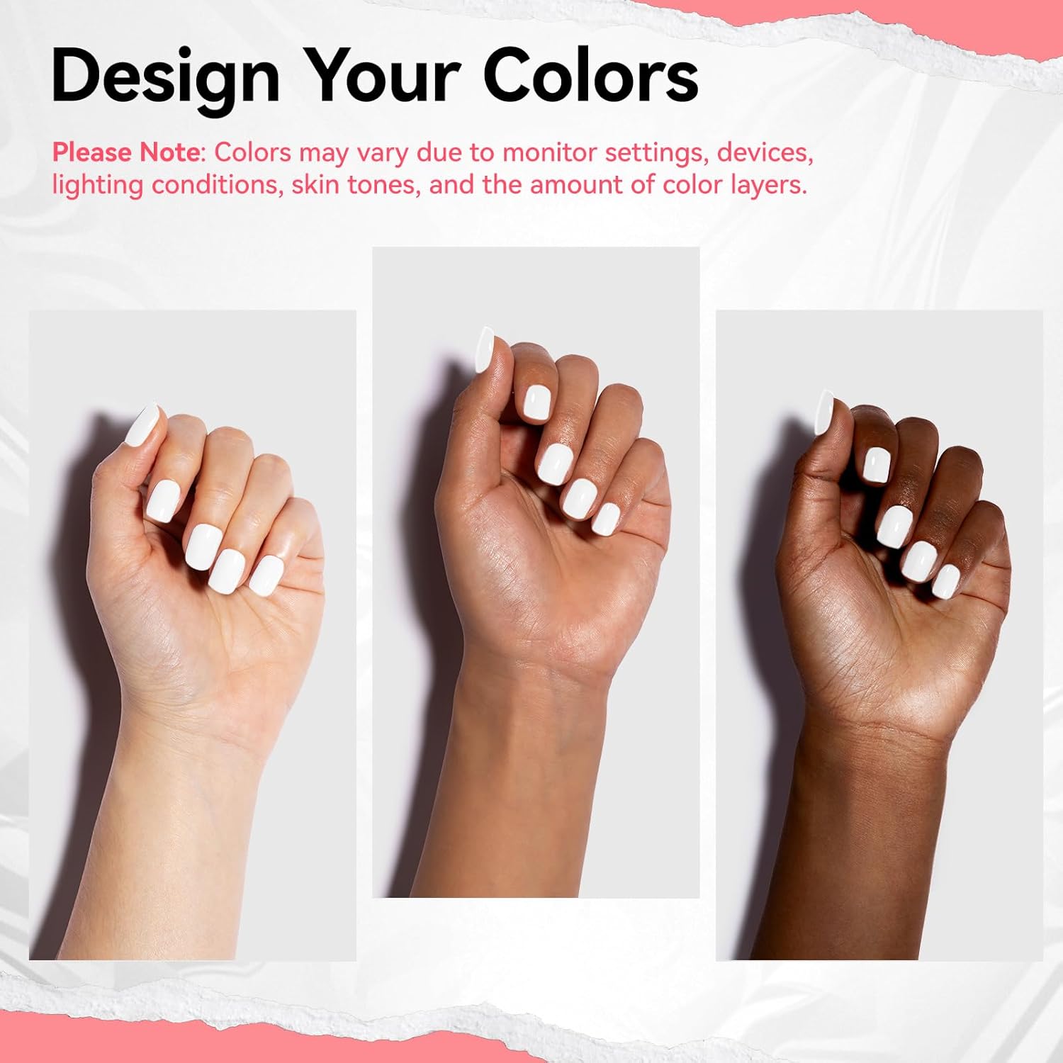 Classic French White Nail Polish 9-Free Vegan with Castor Oil 15ml, Fast Drying - Image 5