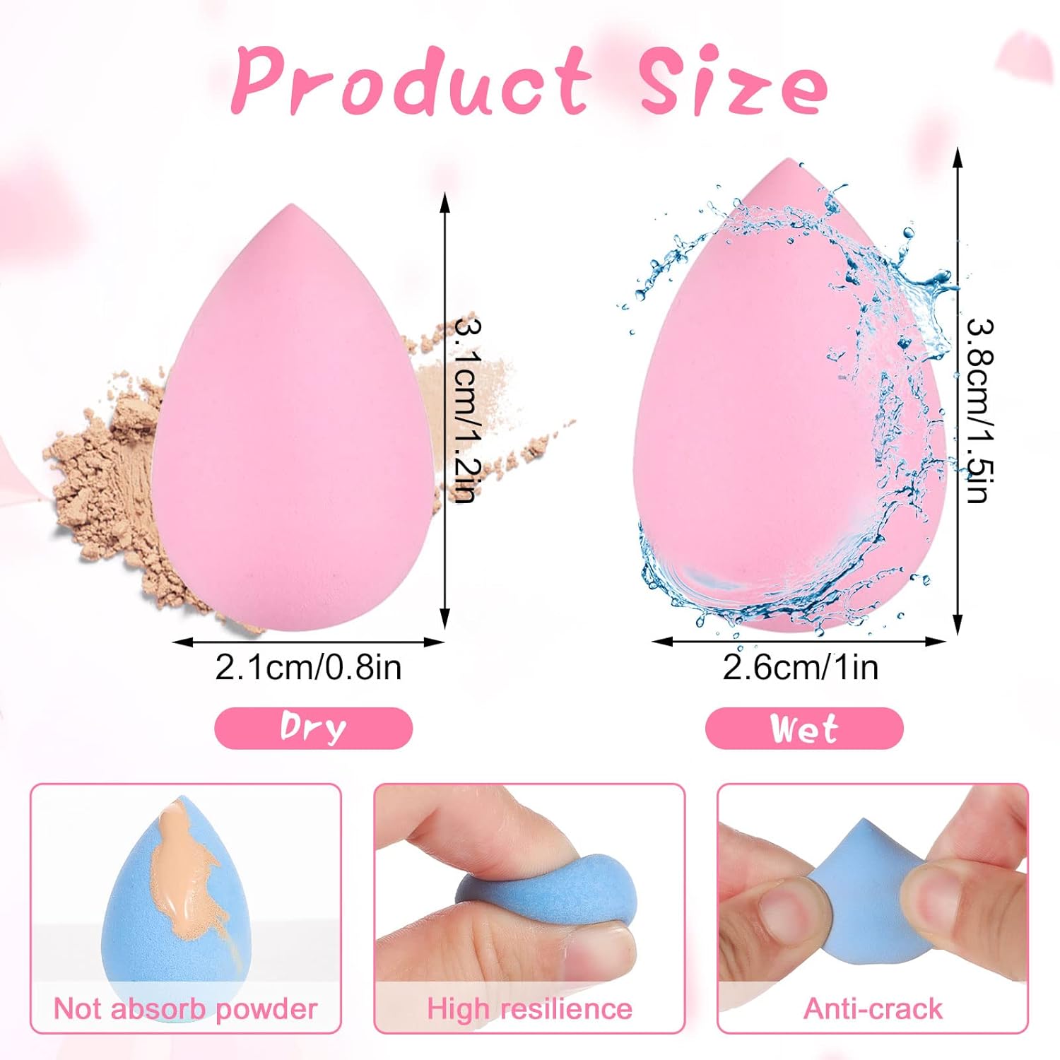 40Pcs Mini Beauty Blender Multi Colored Makeup Sponge Professional Beauty Blender Sponge Super Soft Facial Makeup Tools for Foundation, Powder, Liquid - Image 2