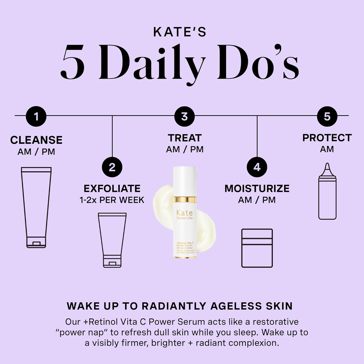 Kate Somerville Retinol Vita C Power Serum – Anti-Aging Skin Firming Treatment Clinically Proven to Brighten and Smooth Lines and Wrinkles, 1 Fl Oz - Image 5
