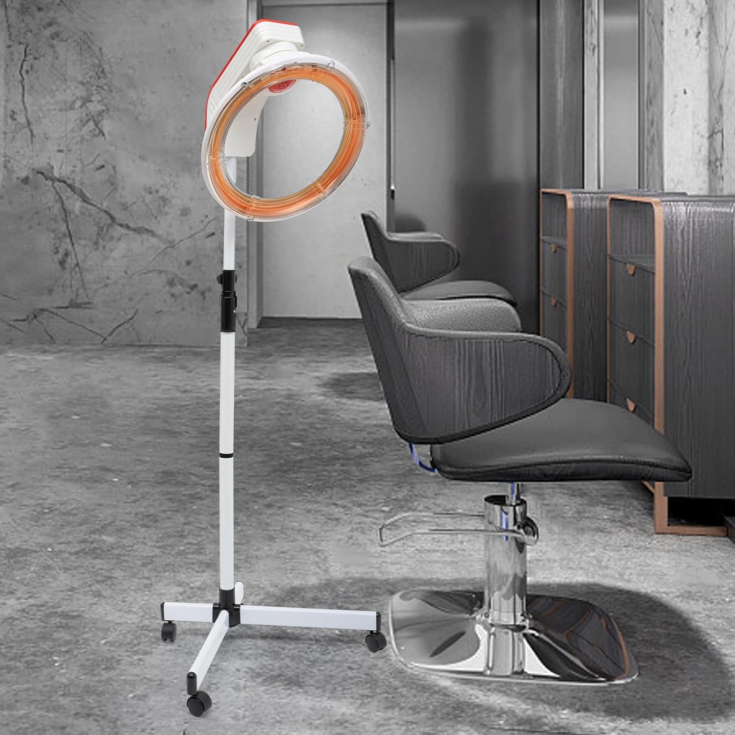 3-in-1 Professional Salon Steamer and Stand Hair Dryer with Wheels for Perm Styling - Image 5