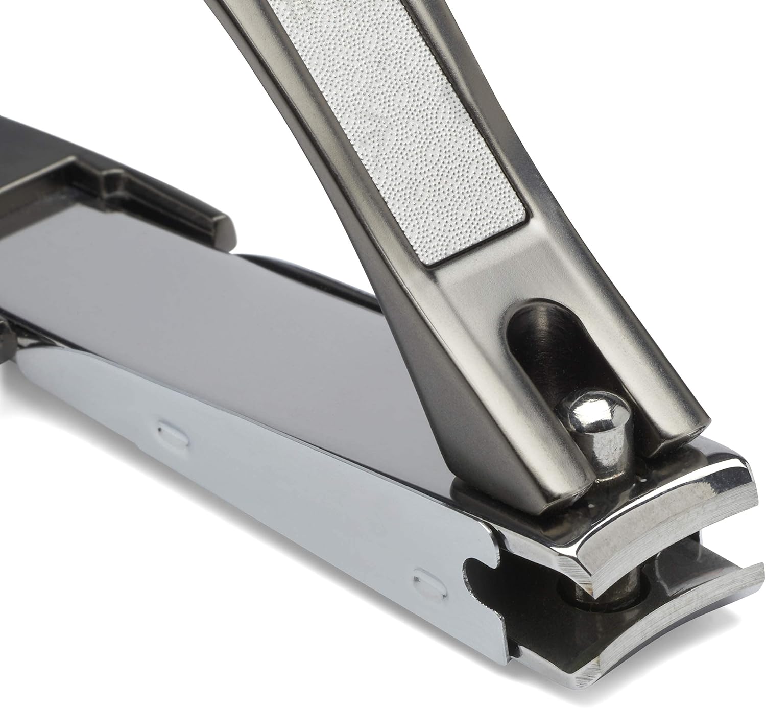 Nail Clippers with Catcher – KLIPP Heavy Duty Stainless Steel Fingernail and Toe Nail Cutter with Curved Surgical Blades and Built-in Nail File – Ergonomic Handle with Wide Jaws for Thick Nails - Image 2