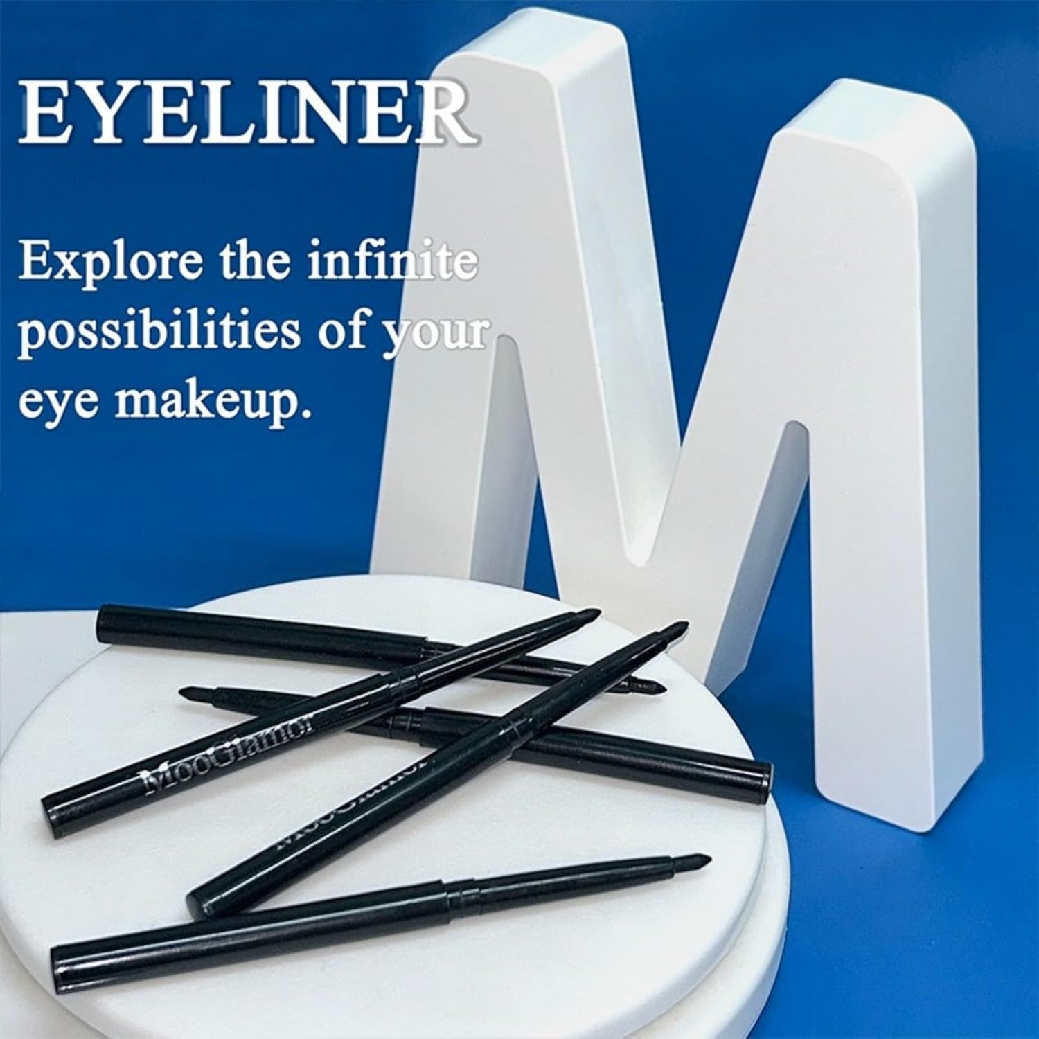 12 Pcs Black Eyeliner Pencil Gel Eyeliner Pen with Retractable and Waterproof Eye Liner for Bold and Defined Eye Liner(Black) - Image 4