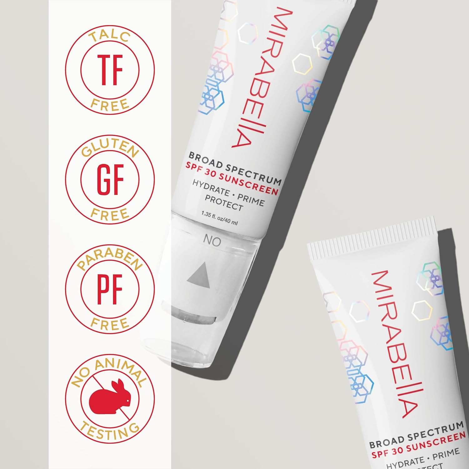 Mirabella Face Primer with SPF– Broad Spectrum SPF 30, Hydrating SPF Moisturizer Face Primer & Anti-Aging Formula with Hyaluronic Acid & Antioxidants - Face Roller Applicator, 1.35 fl. Oz - Image 6
