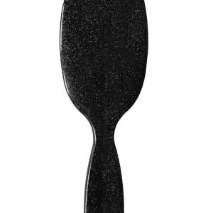 Rock & Ruddle Natural Pure Boar Bristle Hair Brush for Women & Kids (Small/Travel Size, 17.5cm) - For Wet & Dry Hair, Detangling Smoothing Blowdrying - Designed & Made in UK - Stardust Black Shimmer