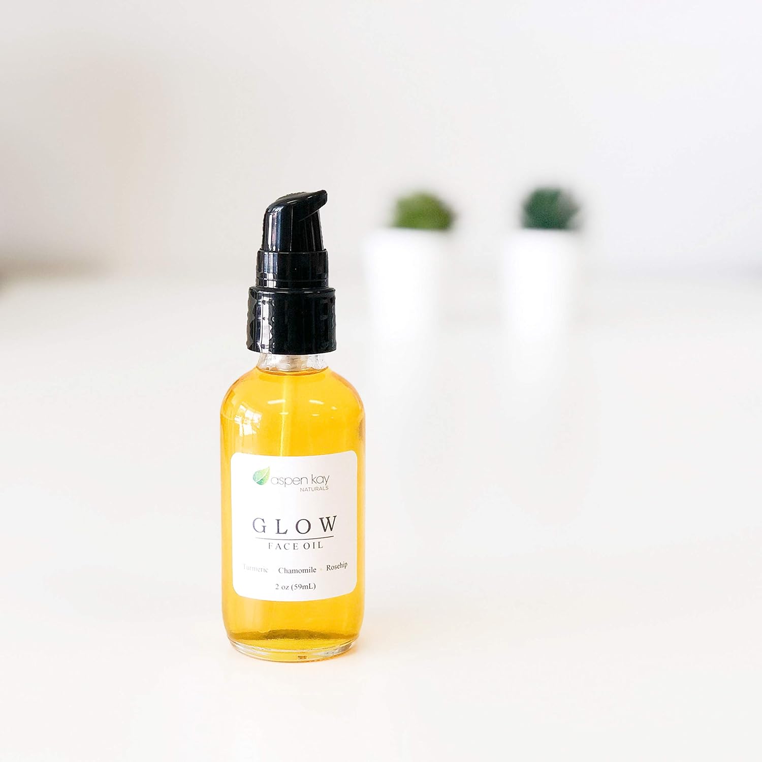 Glow - Turmeric & Rosehip Face Oil, Natural & Organic Face Moisturizer with Turmeric and Chamomile - Facial Serum - 2 oz - Image 8