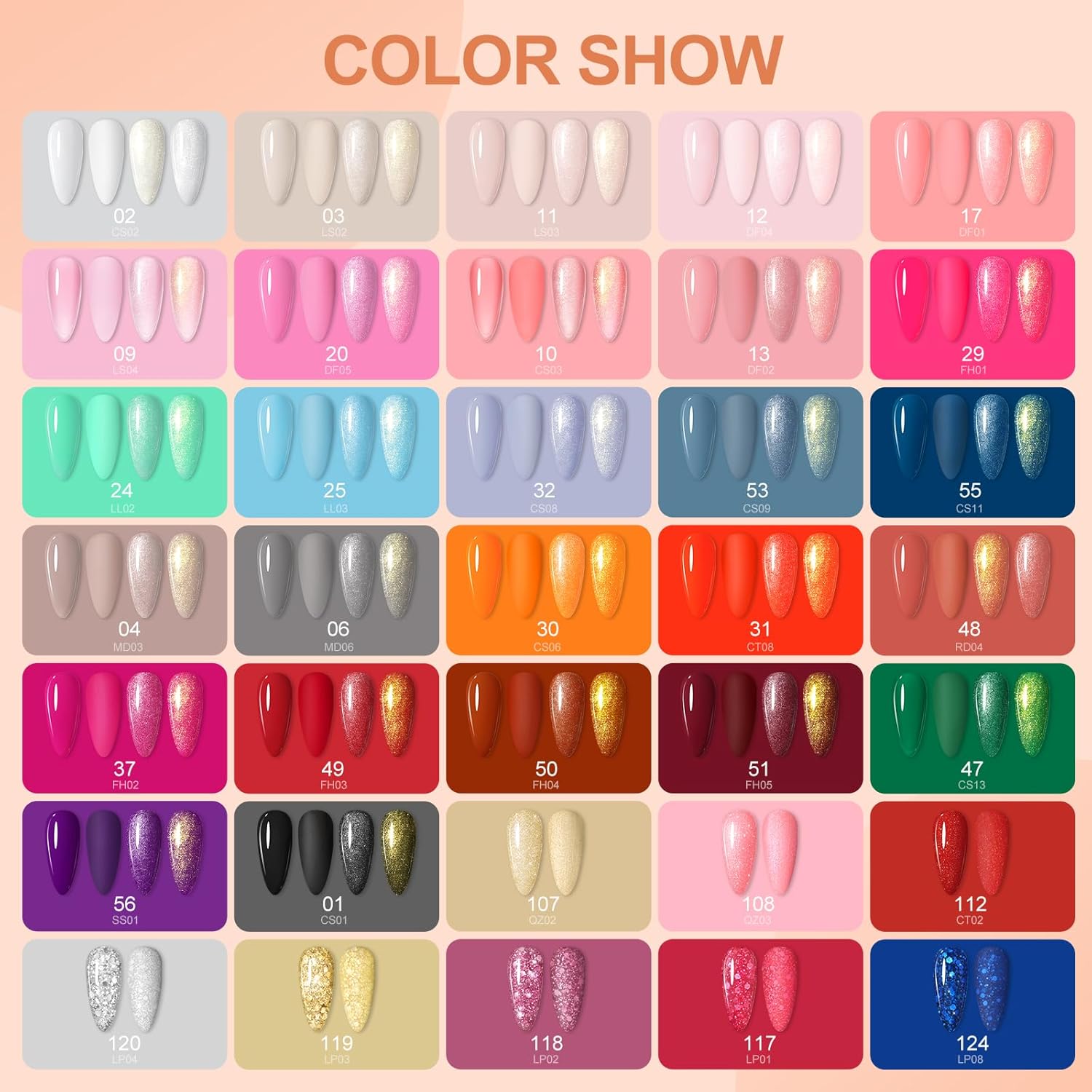53pcs Gel Nail Polish Kit with U V light and Drill Starter Kit 35 Colors Gel Polish Set 5pcs Top Base Coat Nail Art Supplies French Nail Manicure Kit DIY at Home for Women - Image 8