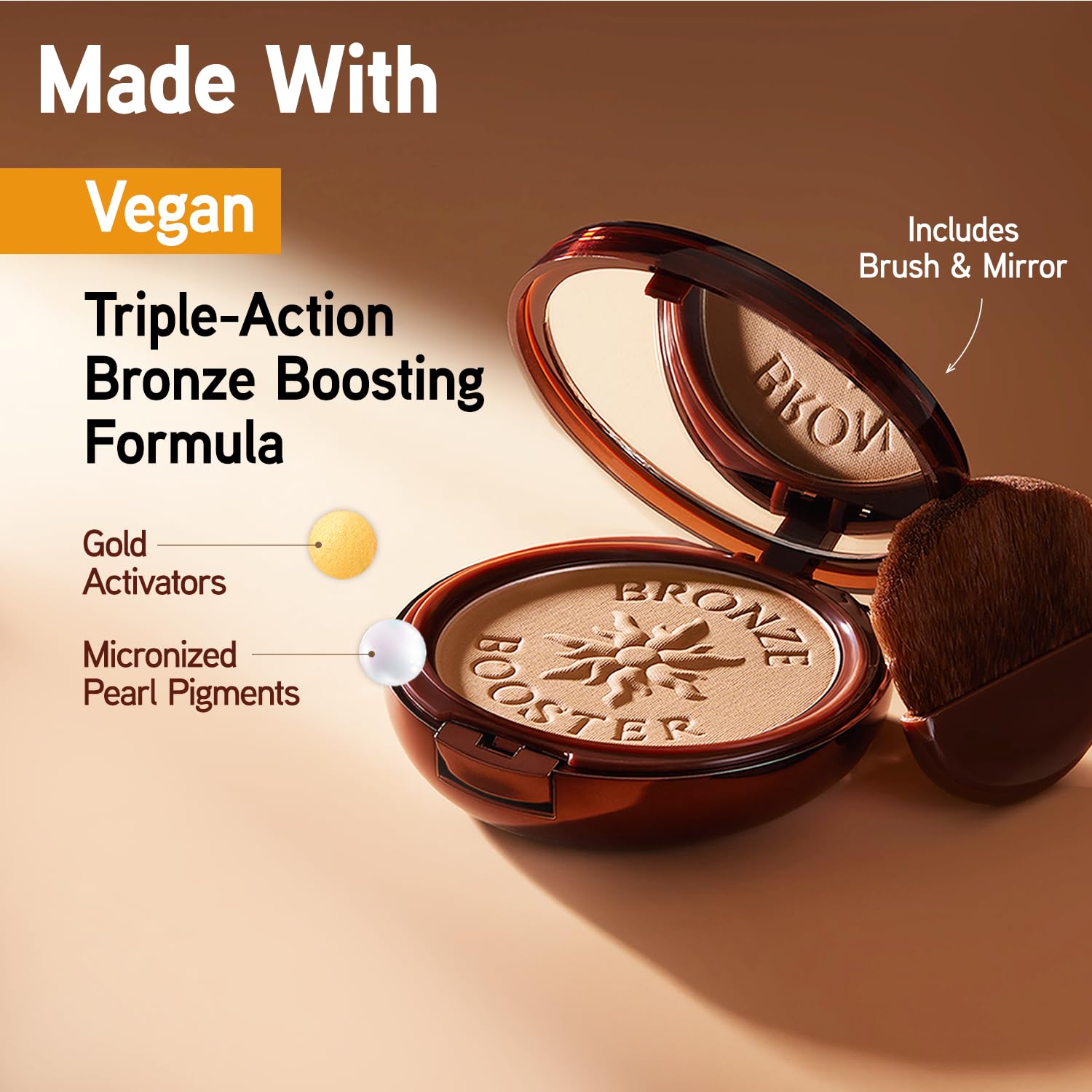 Physicians Formula Bronze Booster Pressed Bronzer - Vitamin-Infused Glow Activators, Mistake-Proof Formula, Natural Finish, Cruelty-Free & Hypoallergenic - Light to Medium - Image 4