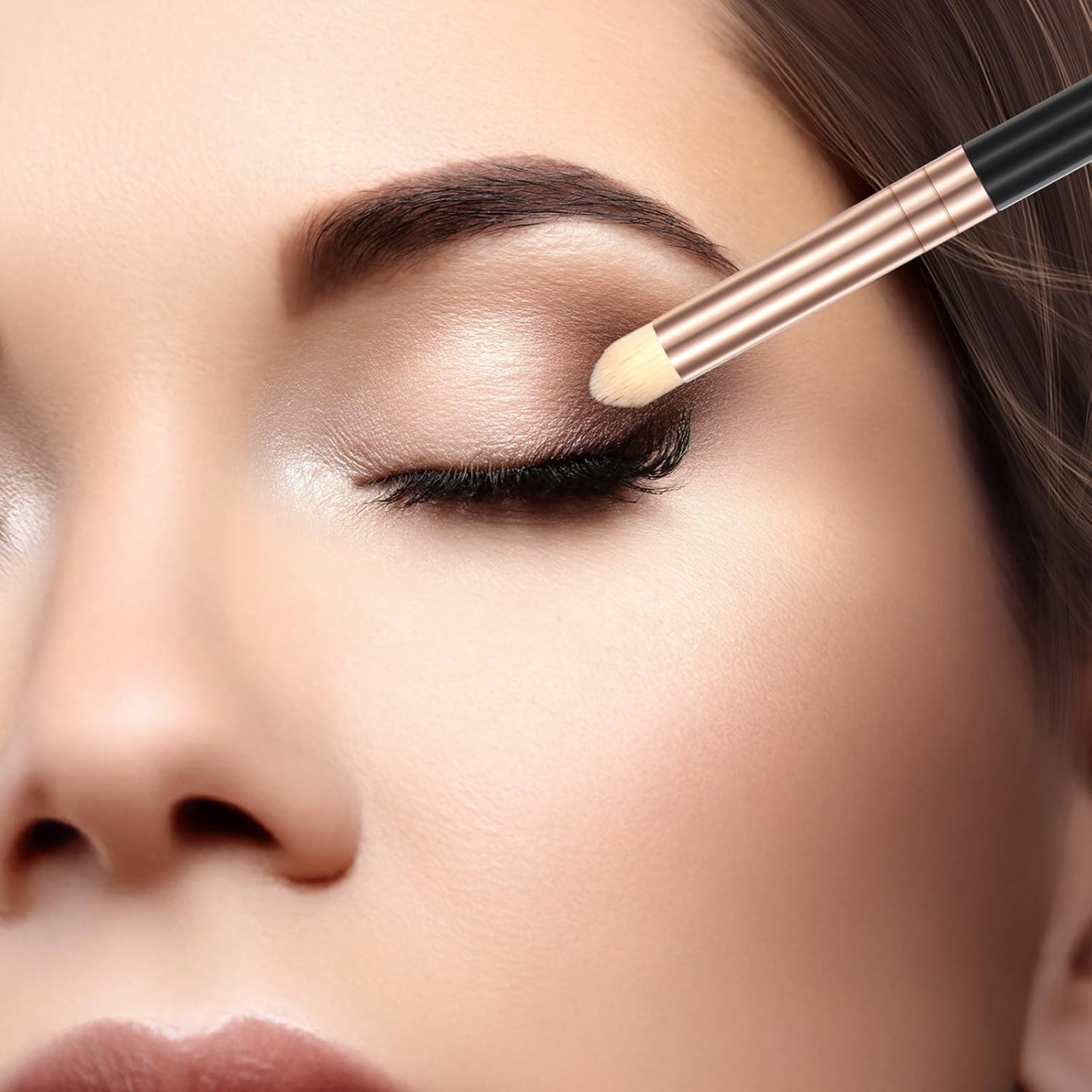 6-Piece Reusable Eye Makeup Brush Set for Blending, Concealer, and Eyeliner - Image 7