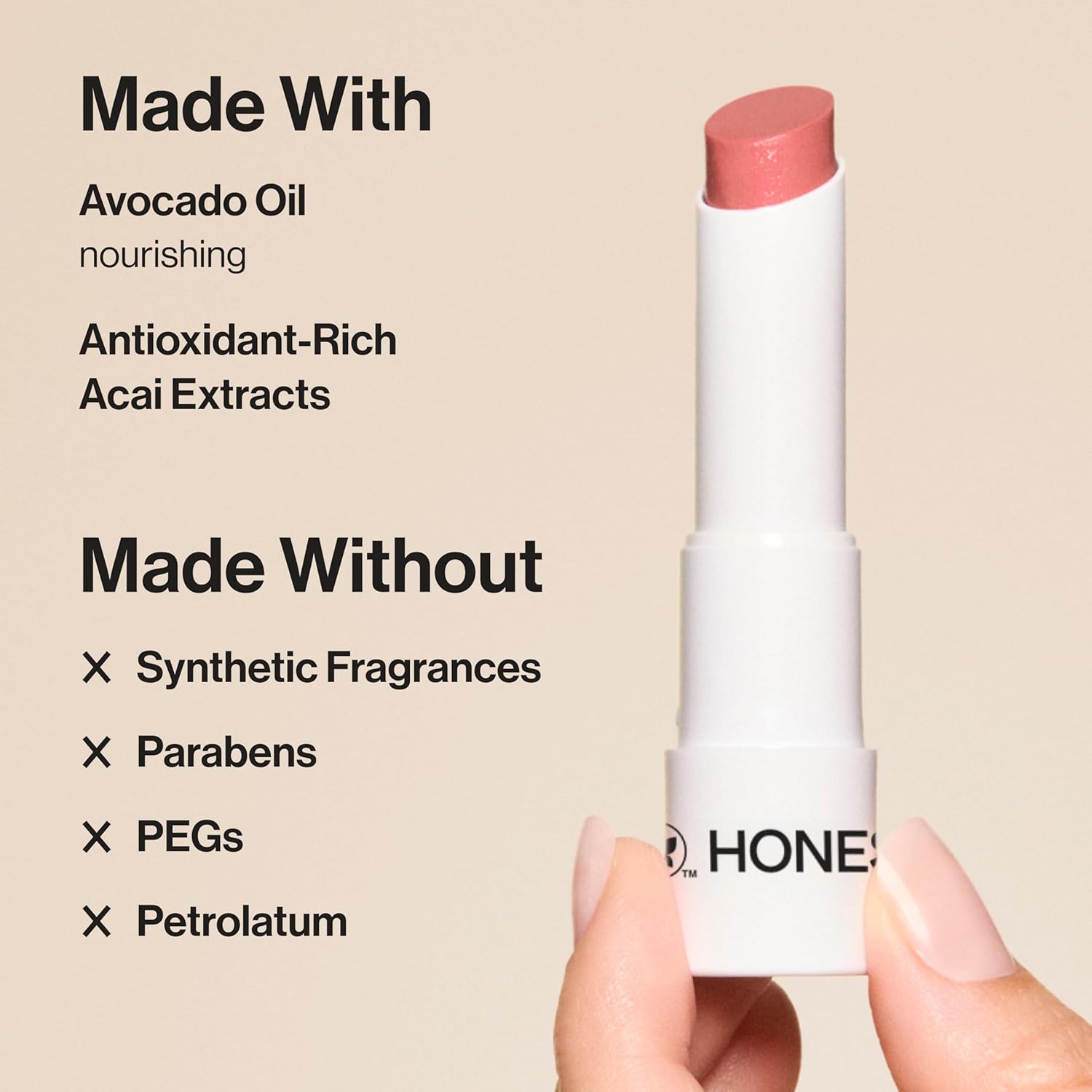 Honest Beauty Moisturizing Vegan Tinted Lip Balm | Antioxidant-rich Acai Extracts + Avocado Oil | Paraben Free + Cruelty Free | Summer Melon - Image 4