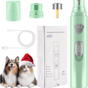 VIWIK Dog Nail Grinder, 2-Speed Rechargeable Dog Nail Trimmers for Large Medium & Small Dogs, Upgrade Professional Electric Pet Paws Grooming, Quiet Puppy Grooming Tool, for Dogs Cats