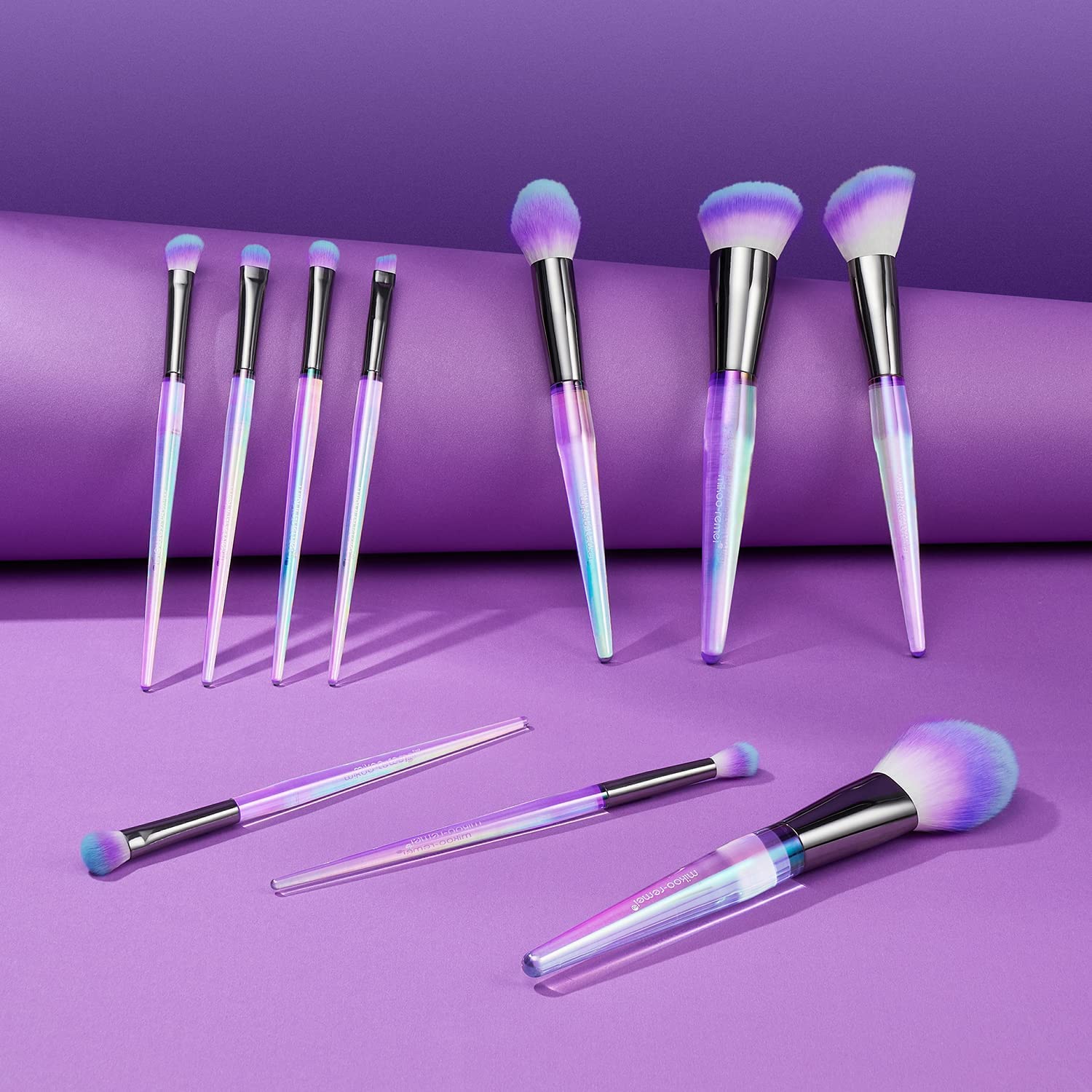 Makeup Brush Sets, Premium Synthetic Contour Blush Foundation Concealers Eye Shadows Eyebrow Cosmetic Brushes(10 pcs) - Image 6