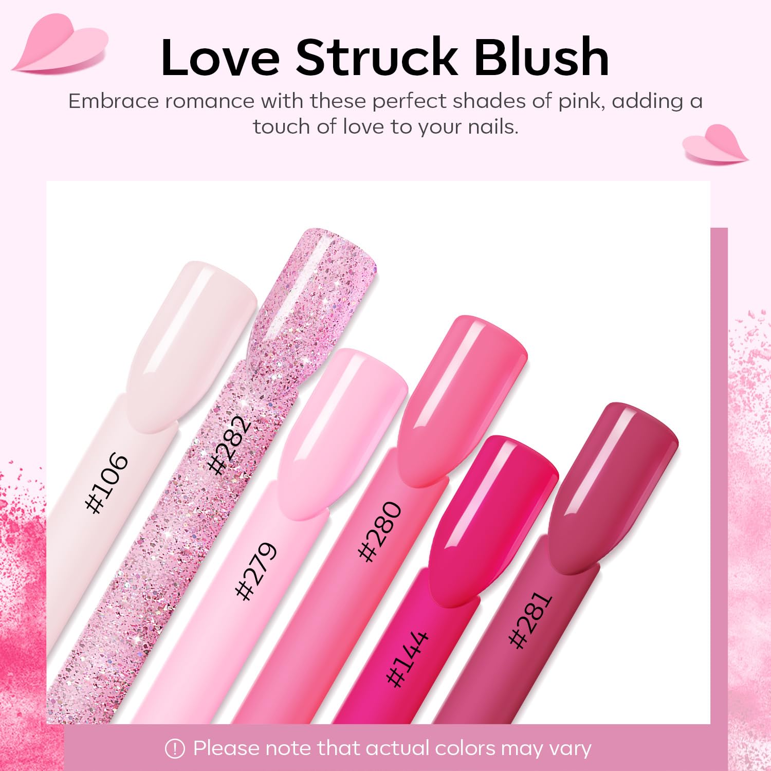 Modelones Pink Acrylic Powder 6 Colors Acrylic Nail Powder Kit Neon Glitter Summer Acrylic Nail Powder Valentine's Acrylic Cover Powder for Nail Art Extension No Nail Lamp Needed (A3-LoveStruck Blush) - Image 3