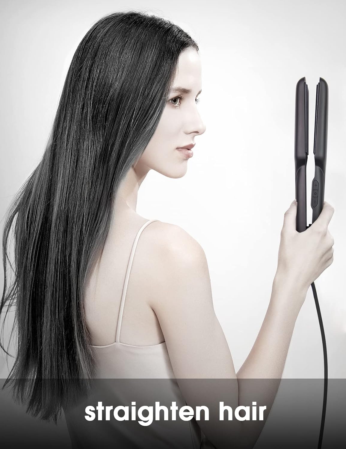 ANGENIL Tourmaline Ceramic Flat Iron Hair Straightener 1.6 inch Wide, Straightening and Curling Iron 2 in 1, Dual Voltage Hair Curler for Womens Smoother &Thick Hair, 30S Fast Heating, LCD Display - Image 2