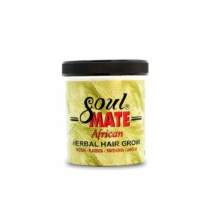 Soulmate African Herbal Hair Grow Cream 12.5 oz | Moisturizing Cream with Jojoba Oil for Smooth & Shiny Hair | Pure Remedy for Scalp Thinning, & Breakage | Natural Conditioner for All Hair Types