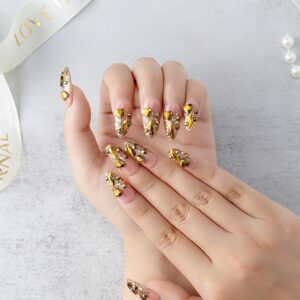 TENACIOUS & LOUCIA Handmade press on nails short, hand made nails short,fake nails,nails press ons,french tip press on nails,uñas postizas,press ons,false nails,press on nail kit (LH1 Short, L)