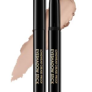 Erinde Waterproof Eyeshadow Stick, Cream Eye Shadow Stick, Long-Lasting, Crease-Proof, Cream to Powder Buildable & Blendable Eye Shadow Pencils Crayon, Vegan & Cruelty-Free, 03 Desert