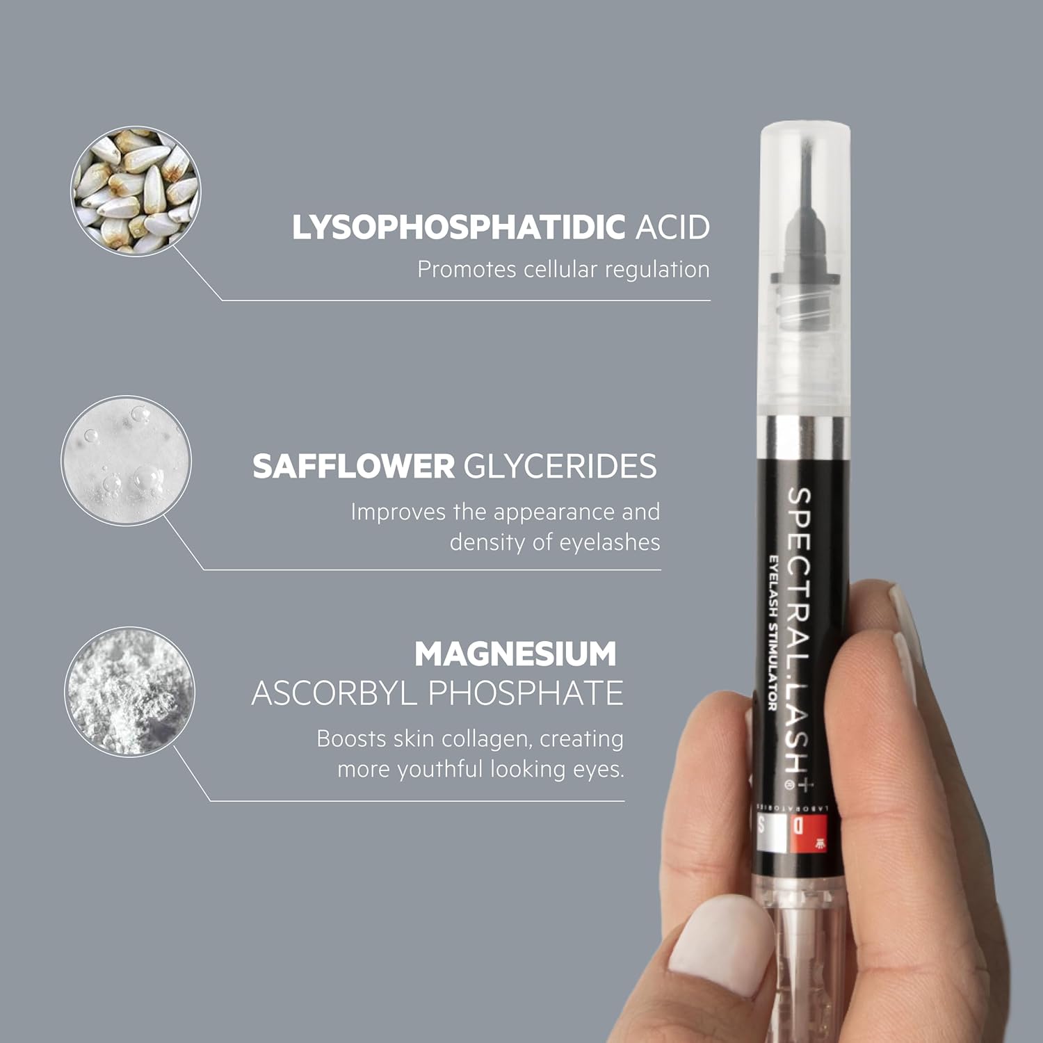 DS Labs Spectral.LASH Advanced Lash Enhancing Serum - Supports Fuller, Thicker, Longer-Looking Eyelashes, Safe for Lash Extensions, Paraben-Free, Sulfate-Free, Cruelty-Free, With Nanosome Technology - Image 4