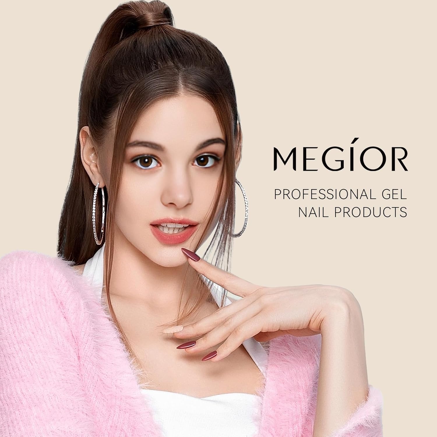 MEGIOR Sakura Pink Gel Nail Polish 15ML Pink Spring Summer Soak Off UV Light Cure Gel Polish Nail Art Manicure Salon 0.5Oz for Women Girls Home DIY - Image 7