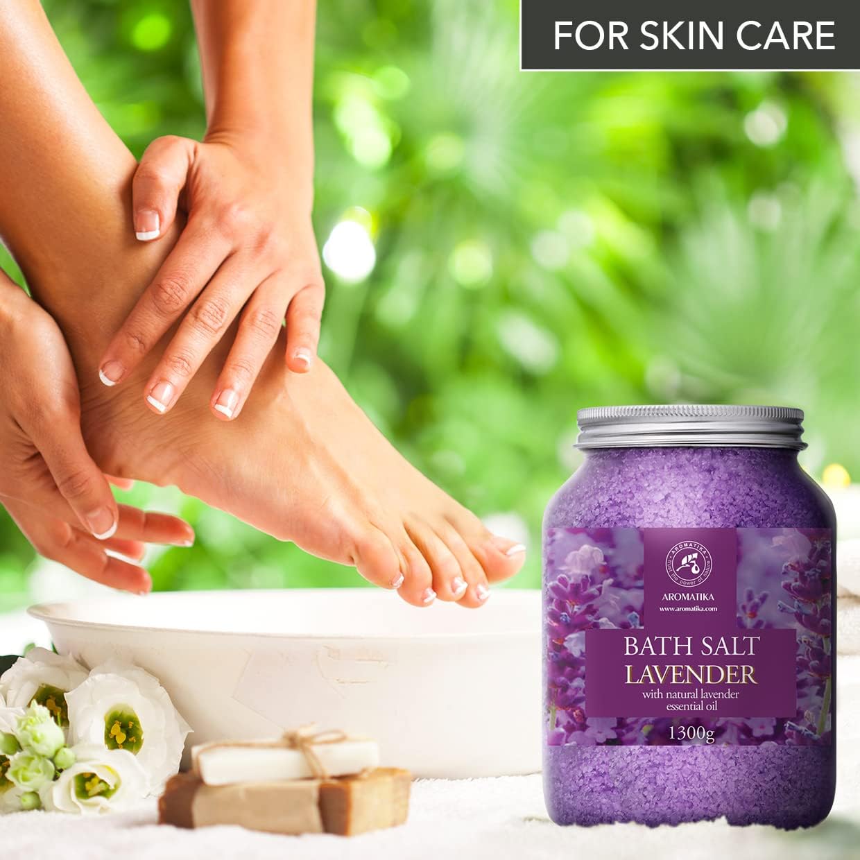 Sea Salt Lavender with Natural Lavender Essential Oil - Set 2x46 Oz - Lavender Bath Salts - Lavanda Salt - Stress Relief - Beauty - Relaxing - Bathing - Body Care - Image 6