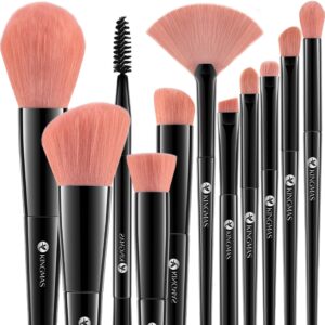 KINGMAS 10 Pieces Makeup Brushes, Premium Face and Eye Makeup Brush Set - Vegan & Cruelty-Free Brushes – Ultra-Soft