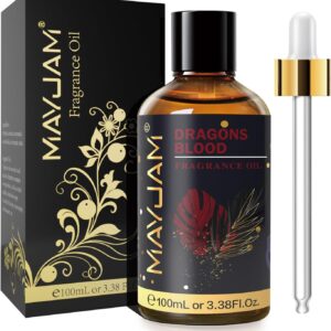 100ML/3.38FL.OZ Dragons Blood Fragrance Oils with Glass Dropper, Essential Oils for Diffusers for Home, Long Lasting Scented Oils for Diffusers Soap Candle Making