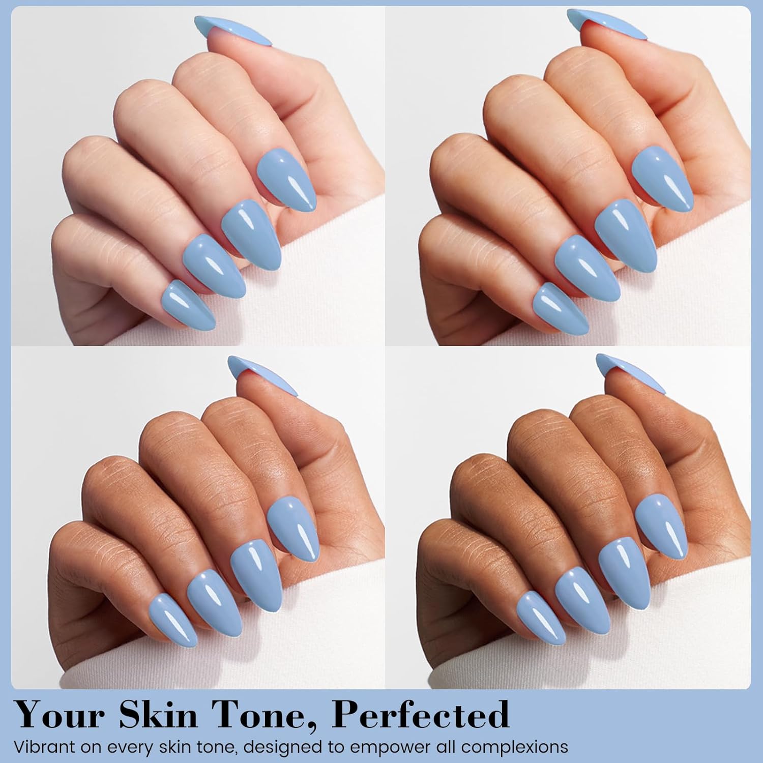 18ml Hema-Free Baby Blue Gel Nail Polish for Women, Long Wear Soak Off UV Gel - Image 7