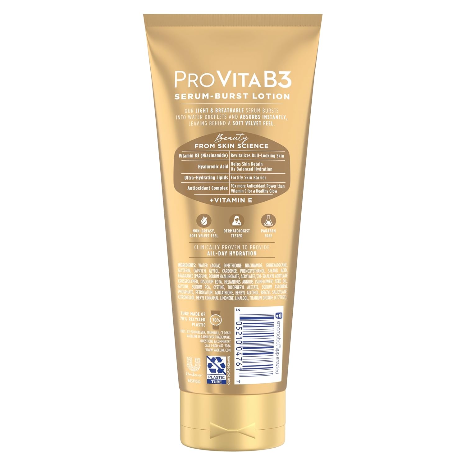 Vaseline Pro VitaB3 Serum Burst Lotion Luminous Glow Healthy, Glowing Skin, Lightweight 10x Antioxidant Power of Vitamin C with Vitamin B3, Hyaluronic Acid & Vitamin E, 7.5 Fl Oz - Image 2
