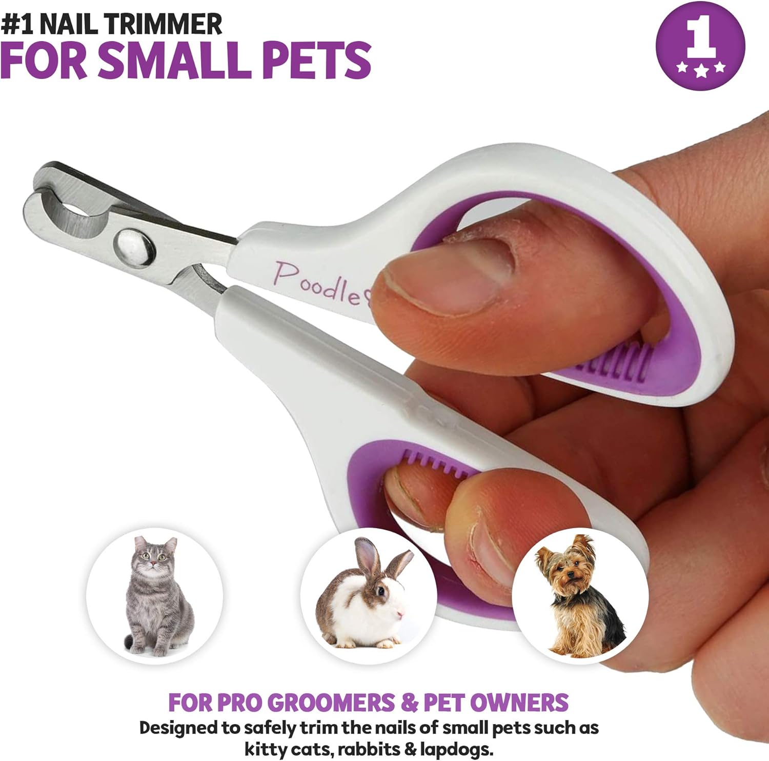 Cat Nail Clipper, Dog Nail Trimmers – Pet Claw Scissors for Cats, Dogs, Rabbits & Small Animals – Sharp Stainless Steel Professional Grooming Tool - Gentle Yet Effective - Image 3