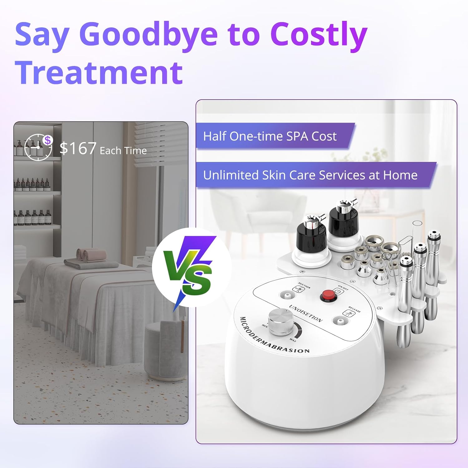 Diamond Microdermabrasion Machine Professional, 3 in 1 Dermabrasion Facial Peeling Skin Care Device for Salon Personal Home Use - Image 6
