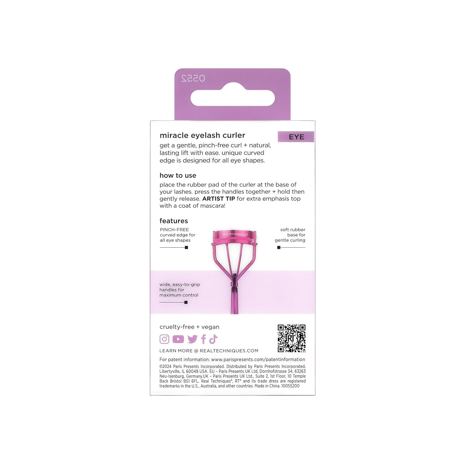 Real Techniques Miracle Eyelash Curler, Gentle Lash Tool for Lifted Lashes, Use with Mascara for Extra Volume, Travel-Size Lash Curler, Comfort Grip & Pinch-Free Design, Pink, Cruelty-Free, 1 Count - Image 11