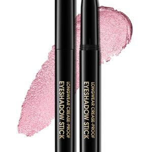 Erinde Waterproof Eyeshadow Stick, Cream Eye Shadow Stick, Long-Lasting, Crease-Proof, Cream to Powder Buildable & Blendable Eye Shadow Pencils Crayon, Vegan & Cruelty-Free, 08 Fancy
