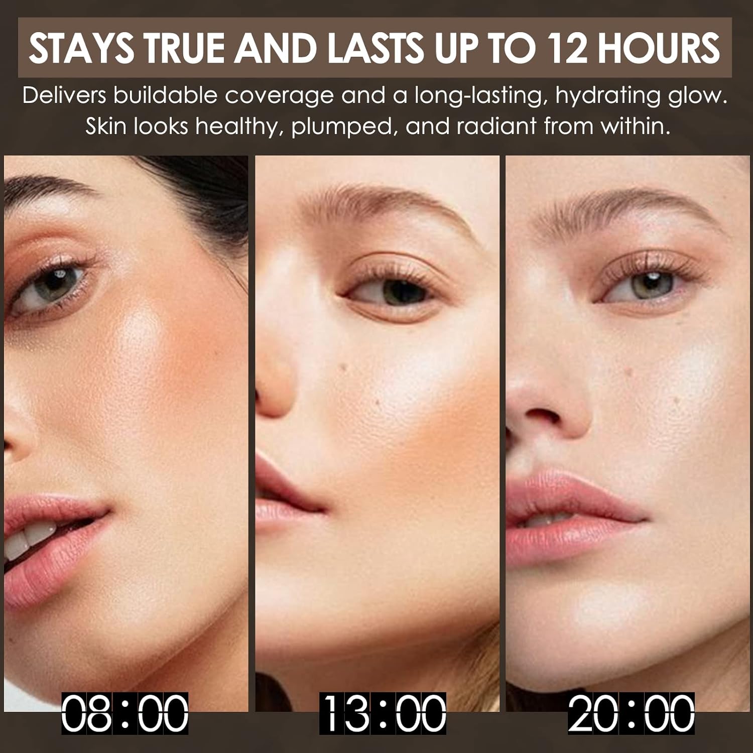 FOCALLURE PerfectBase Lasting Poreless Liquid Foundation, Medium to Full Coverage with Matte Finish, Covers Blemishes & Under-Eye Circles for All Skin Types, WP12 Dune - Image 7
