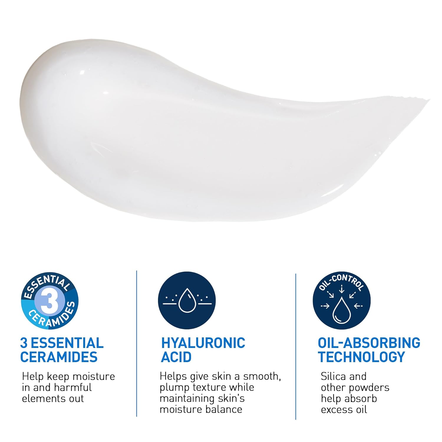CeraVe Oil Control Moisturizing Gel-Cream, Face Moisturizer for Oily Skin, Niacinamide, Hyaluronic Acid & Oil Absorbing Technology To Rebalance Oily Skin, Non-Comedogenic, Fragrance Free & Oil-Free - Image 2